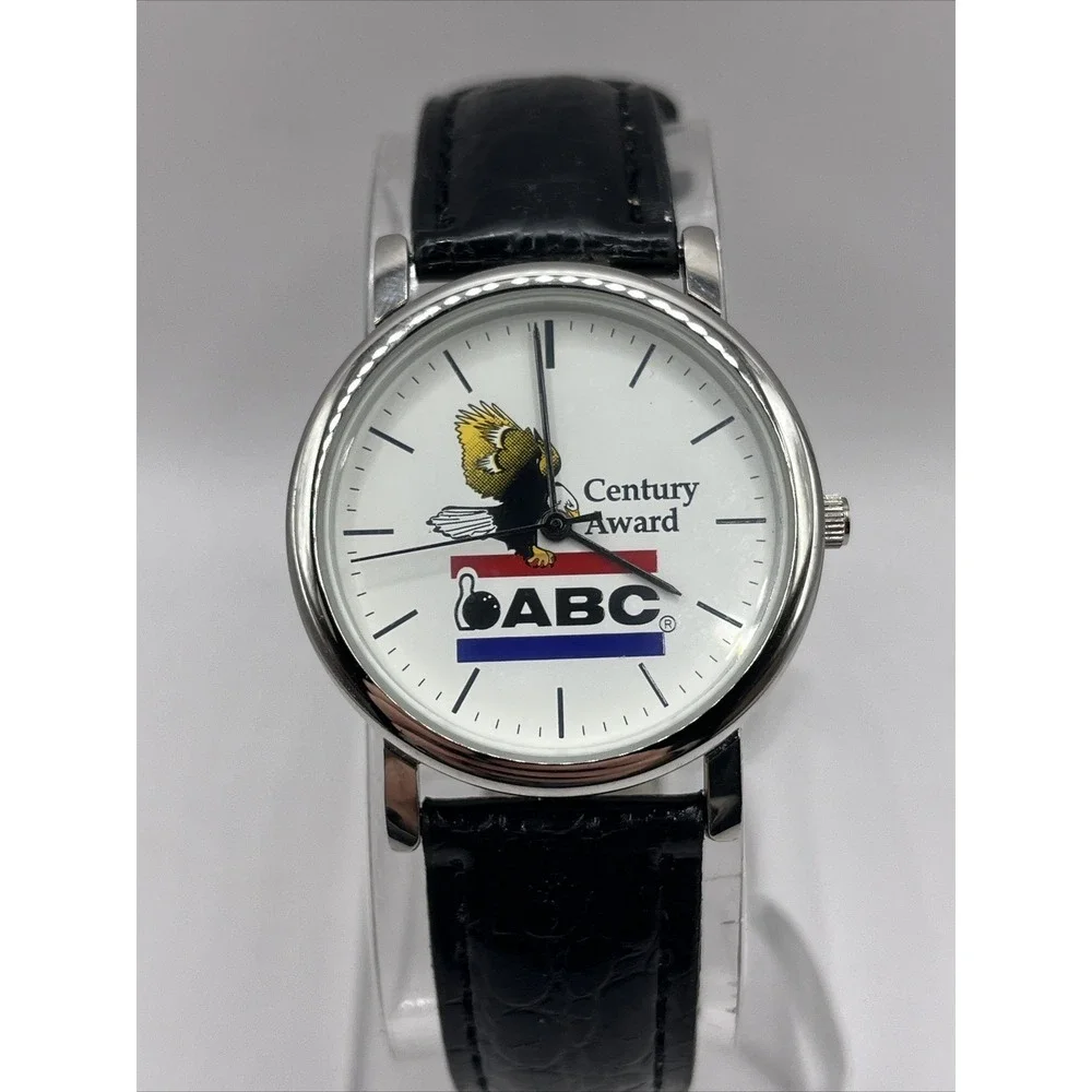 American Bowling Congress Century Award Silver Round Quartz Watch- New‎ Battery